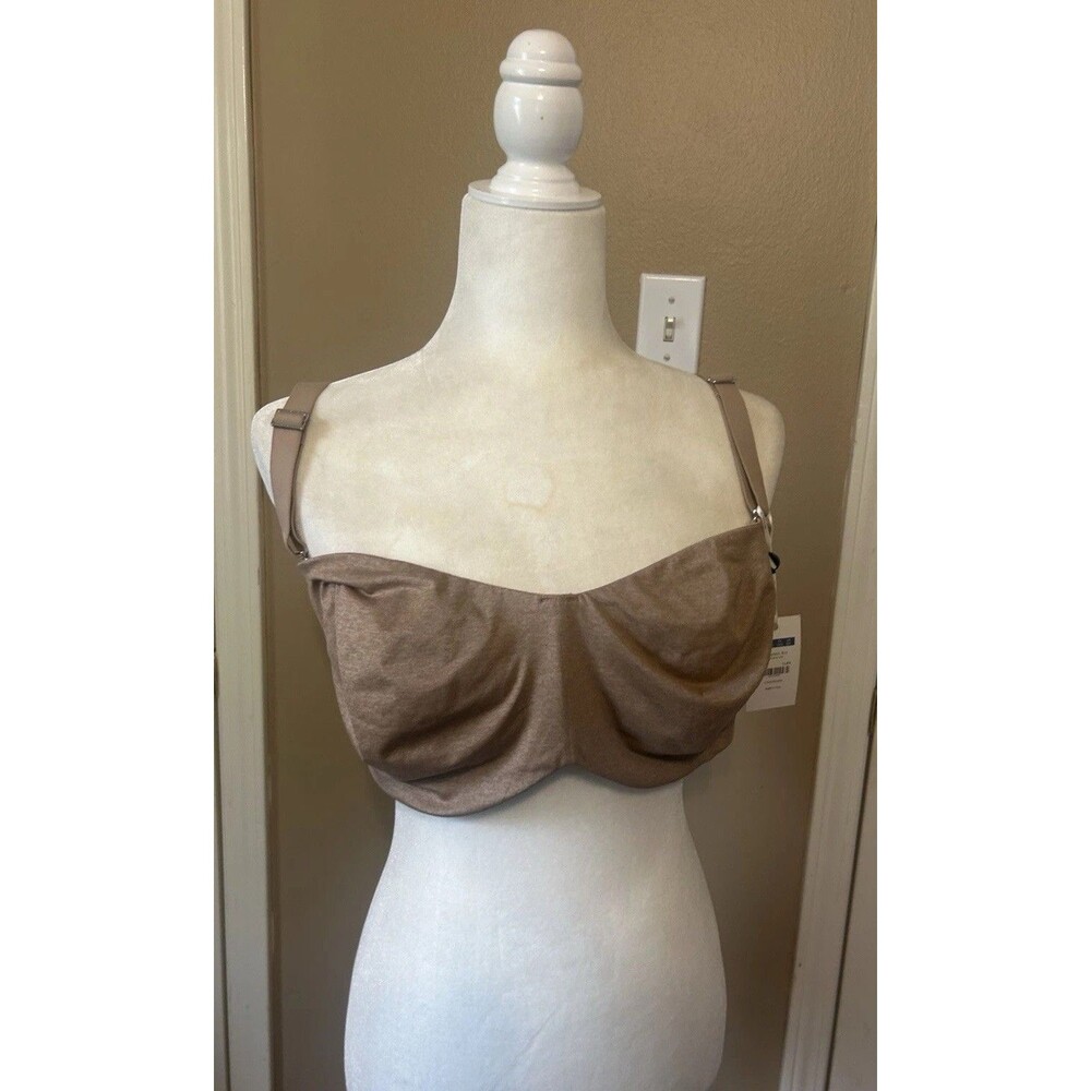 Aisilin Minimizer Underwire Bra Size 40 F/ DDD Oatmeal Heather Non-Padded Smooth